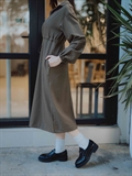 High-Neck Trench Dress 