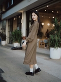 High-Neck Trench Dress 