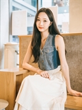 Snow Wash Cropped Denim Waistcoat 