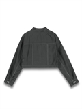 Cropped Contrast Stitch Jacket 