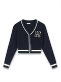  Embroidered Logo College Cardigan
