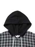  Check Pattern Shirt With Hood