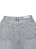 Washed Maxi Denim Skirt 