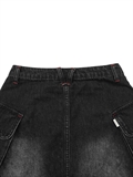  Flip Pocket Denim Skirt