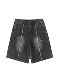  Fringed Edge Denim Shorts