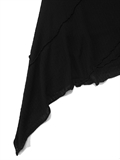  Lace Up Asymmetric Dress