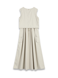 Layered Dress With Cargo Pockets 