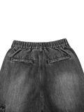  Washed Denim Pocket With Strap