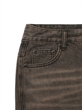  Washed Bermuda Denim Shorts