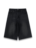 Washed Oversized Denim Shorts