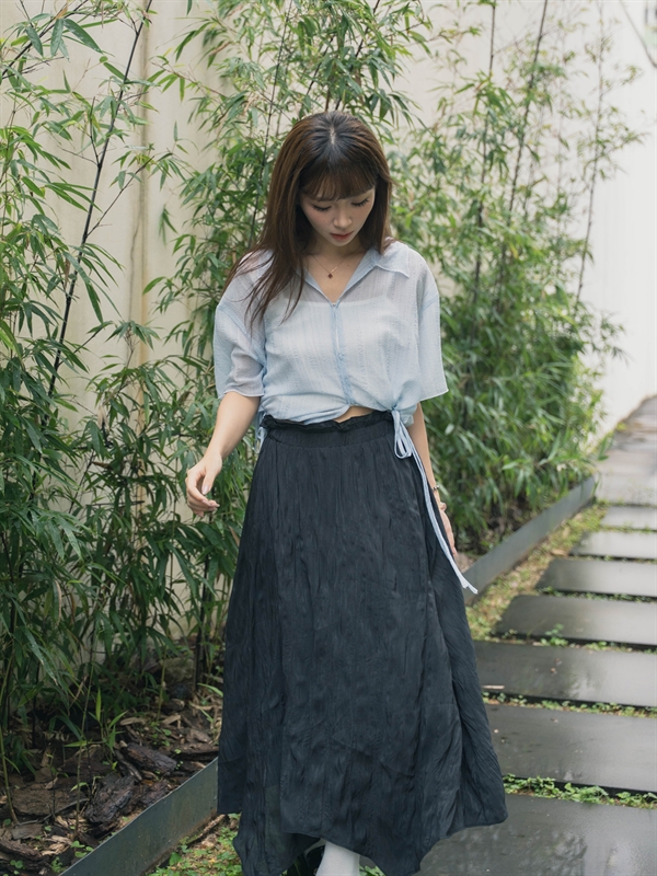 Pleated Midi Skirt 