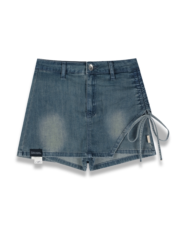 Lace Up Layered Skorts