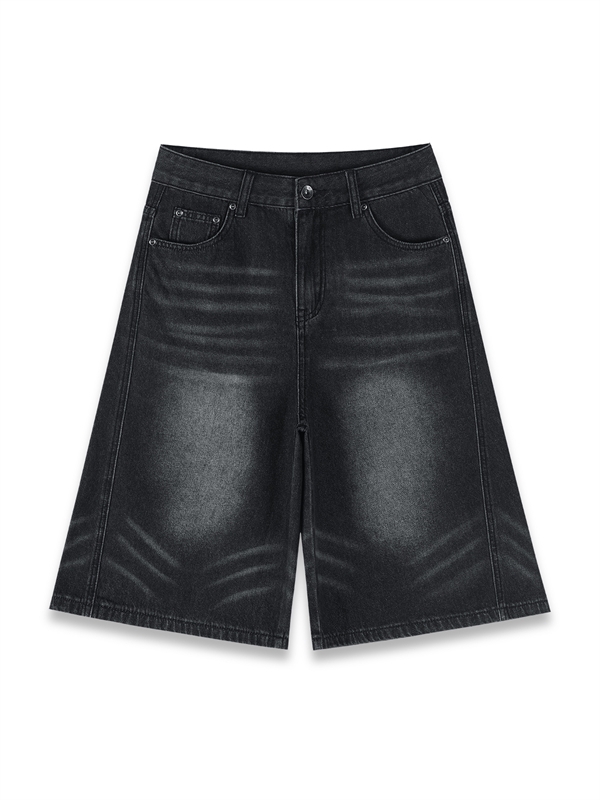 Washed Bermuda Denim Shorts