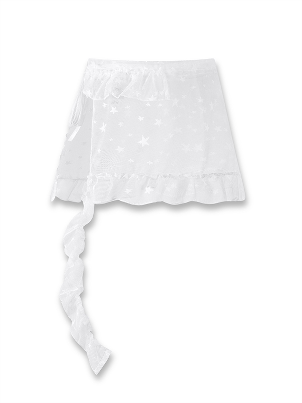 Star Lace Up Scarf Skirt