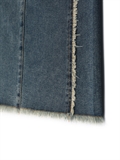  Fringed Edge Denim Skirt