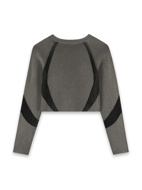 Graphic Rib Knit Top