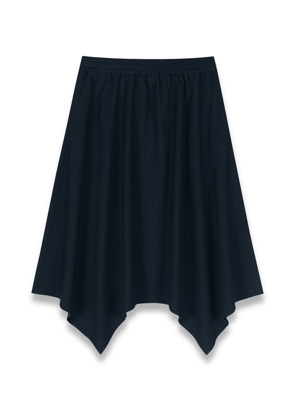 Asymmetric-Hem Skirt 