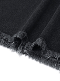  Fringed Edge Denim Skirt