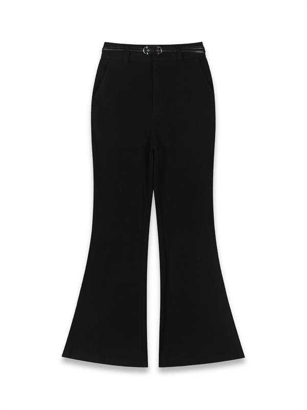 Belted Flared Pants 