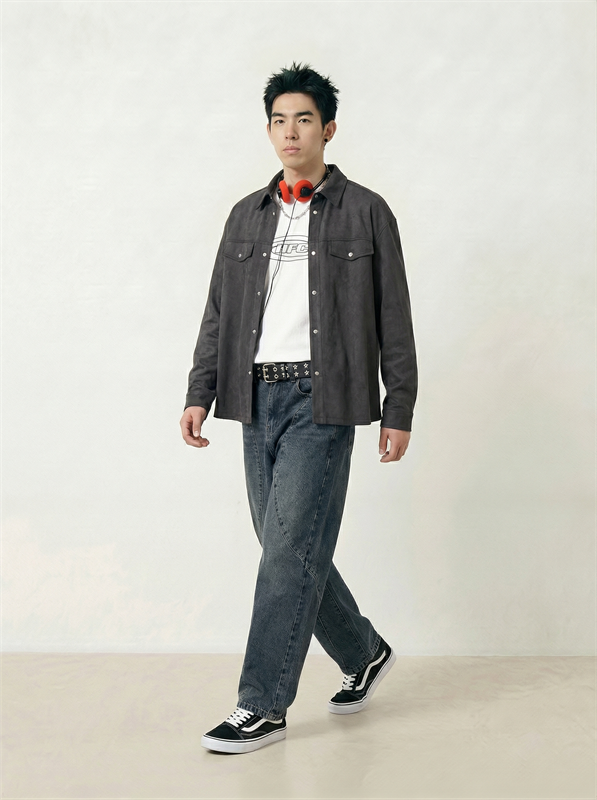 Suede Shirt Jacket (Unisex)