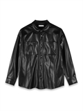  PU Leather Shirt Jacket (Unisex)