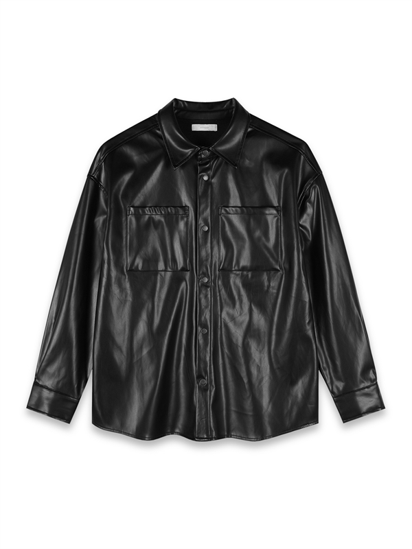 PU Leather Shirt Jacket (Unisex)