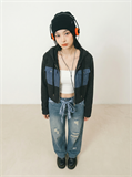  Denim Jersey Hooded Outer