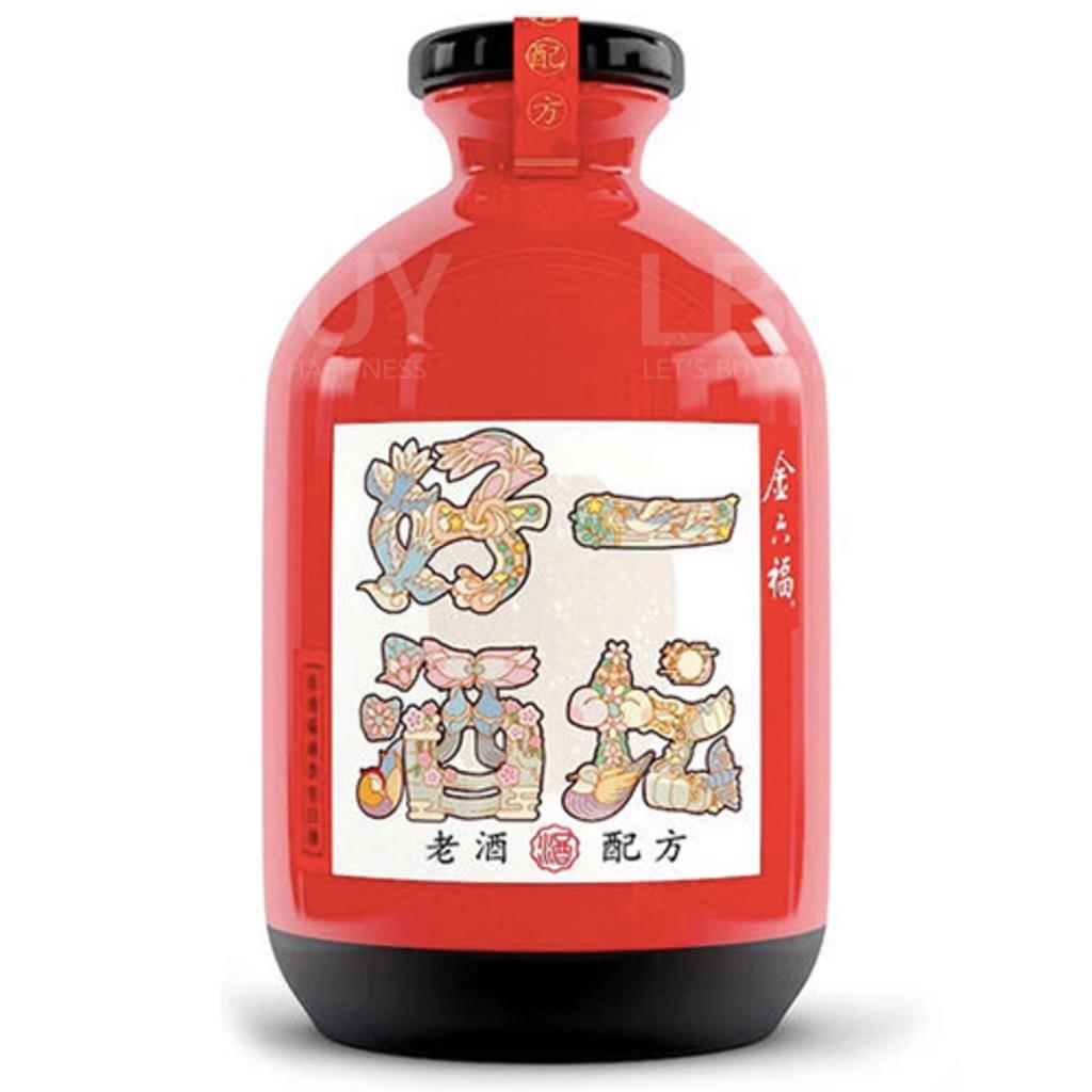 金六福 - 一坛好酒 (红坛) - 500毫升 - 40.8%酒精度 X 8瓶 (一箱)