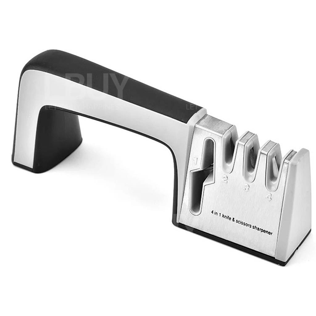 diseno 4-In-1 Knife and Scissors Sharpener Black