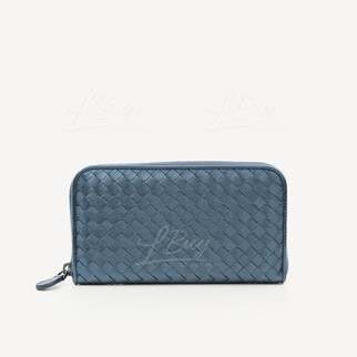 Bottega Veneta Bright Blue Zip Around LongWallet