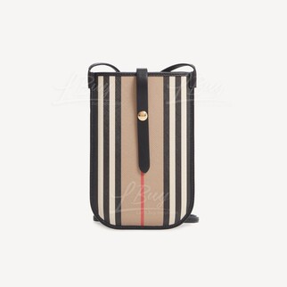 Burberry Icon Stripe E-canvas Anne Phone Case with Strap 80408761