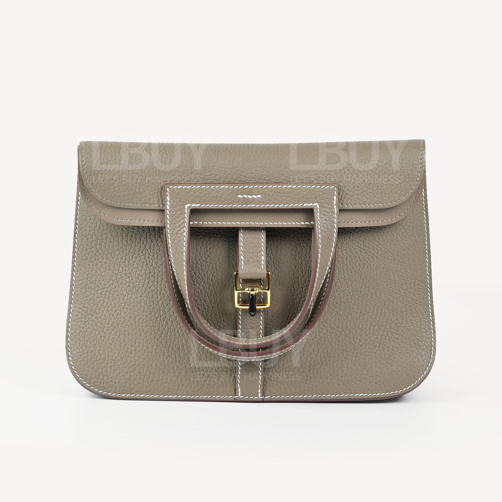 Hermes Halzan 25 Bag 大象灰 金扣