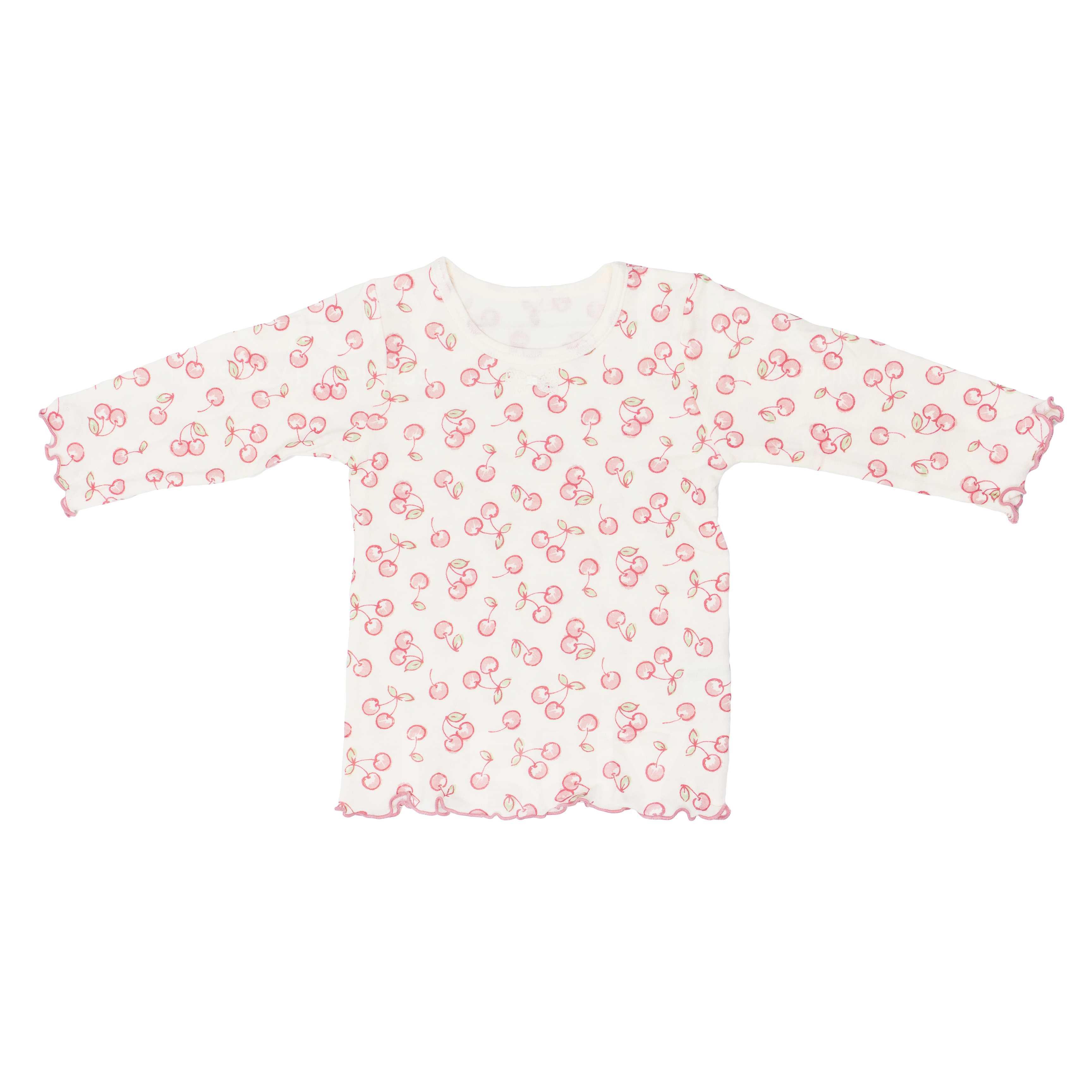 Japanese Style Pink Ribbon Long Sleeve Innerwear (2 Pcs)