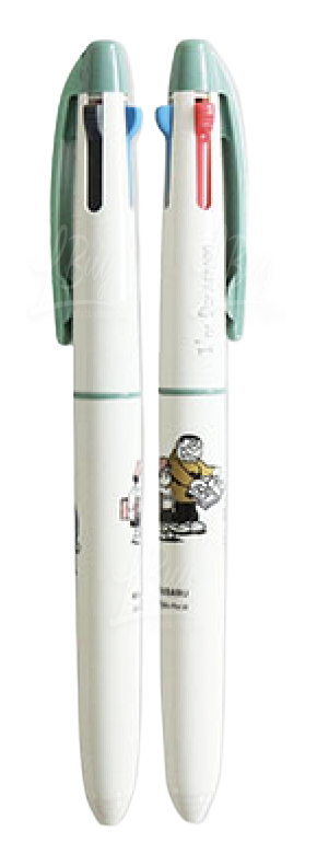 多啦A夢三色(紅、黑、藍)原子筆圓珠直徑 0.5mm (綠)