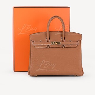 Hermes Birkin 25 Bag Gold ghw