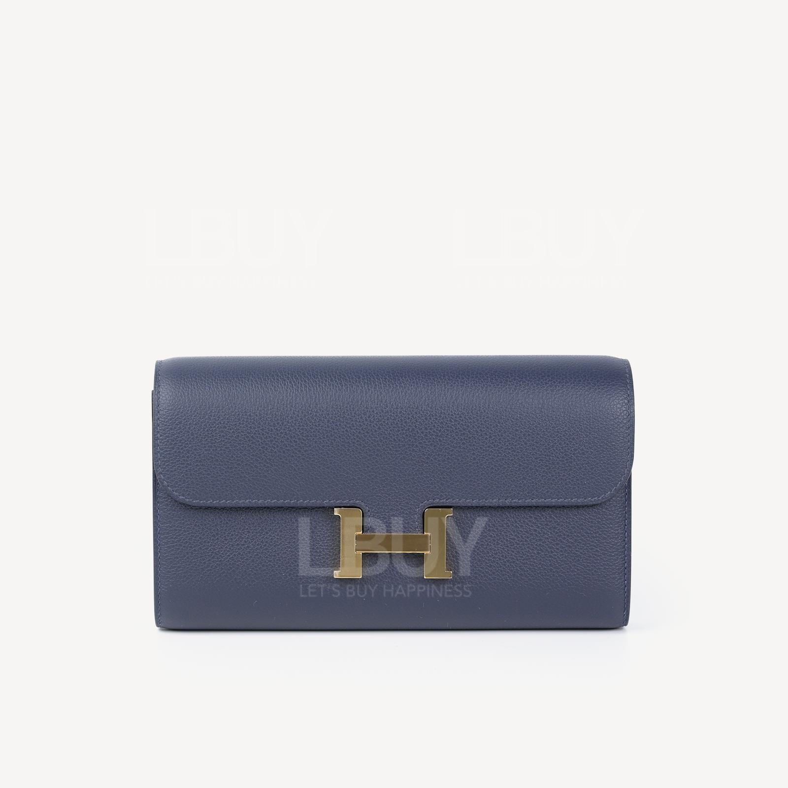 Hermes Constance Long To Go 午夜藍 金扣