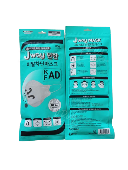 韓國製 J WAY KF-AD 三層 KF94 3D 成人立體口罩 10片裝（到期日：2024-02-15）