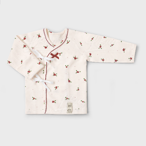 Newborn Wrap Top-Bubble Flower (Winter)