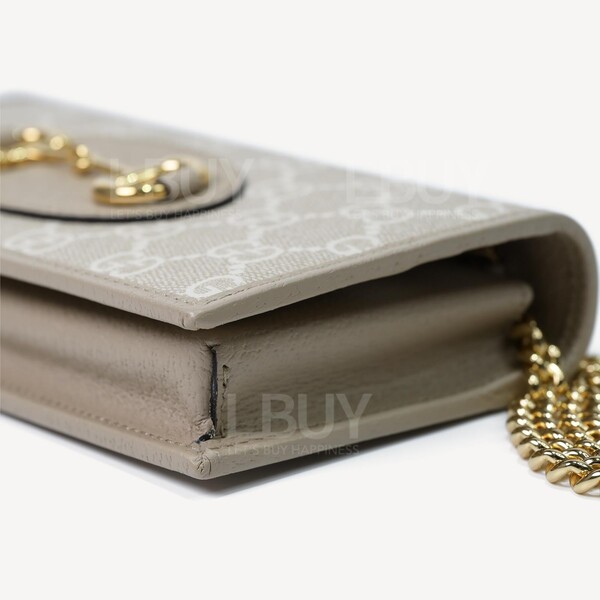 Gucci-Gucci Horsebit 1955 Wallet With Chain Oatmeal 621892