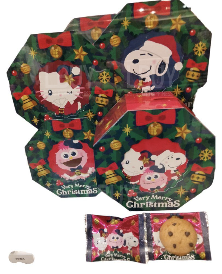 環球影城系列 聖誕限定 Snoopy Moppy Kitty 曲奇小食盒 15個入(聖誕禮籃或食品)