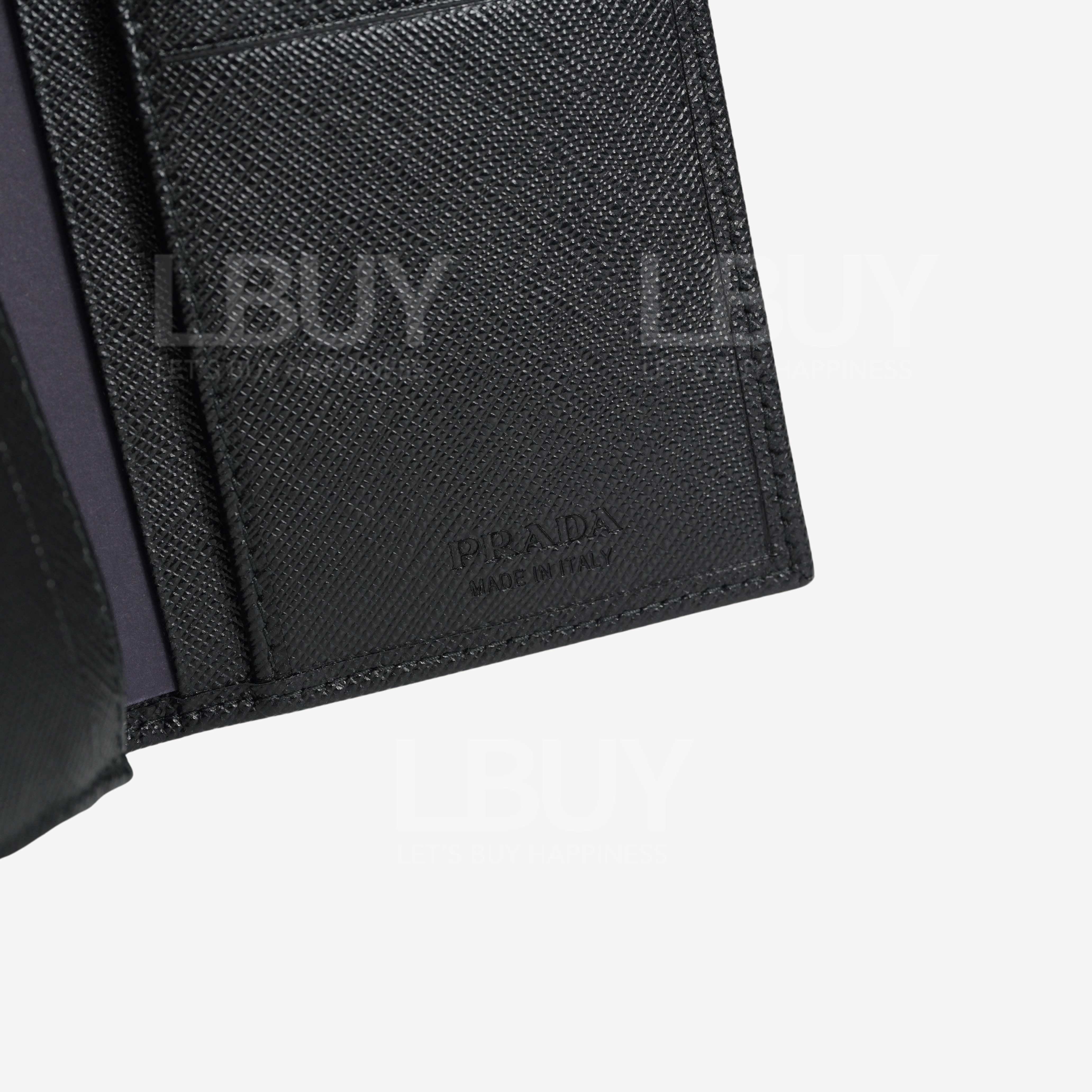 Prada-Prada Saffiano Triangle Logo Leather Card Slots Long Prada-Prada Saffiano Triangle Logo Leather Card Slots Long