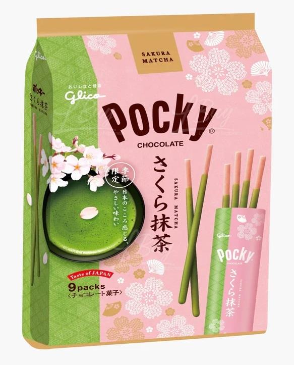 Pocky櫻花抹茶餅乾條(8袋裝)102g