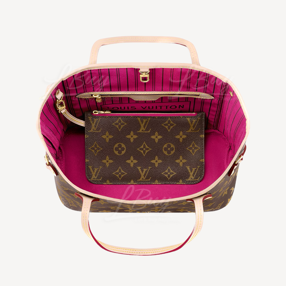 Louis Vuitton Neverfull PM Damier Ebene Leather Tote Bag for