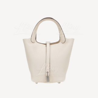 Hermes Picotin Lock 18 Bag 手挽袋 奶油白 銀扣 Nata phw