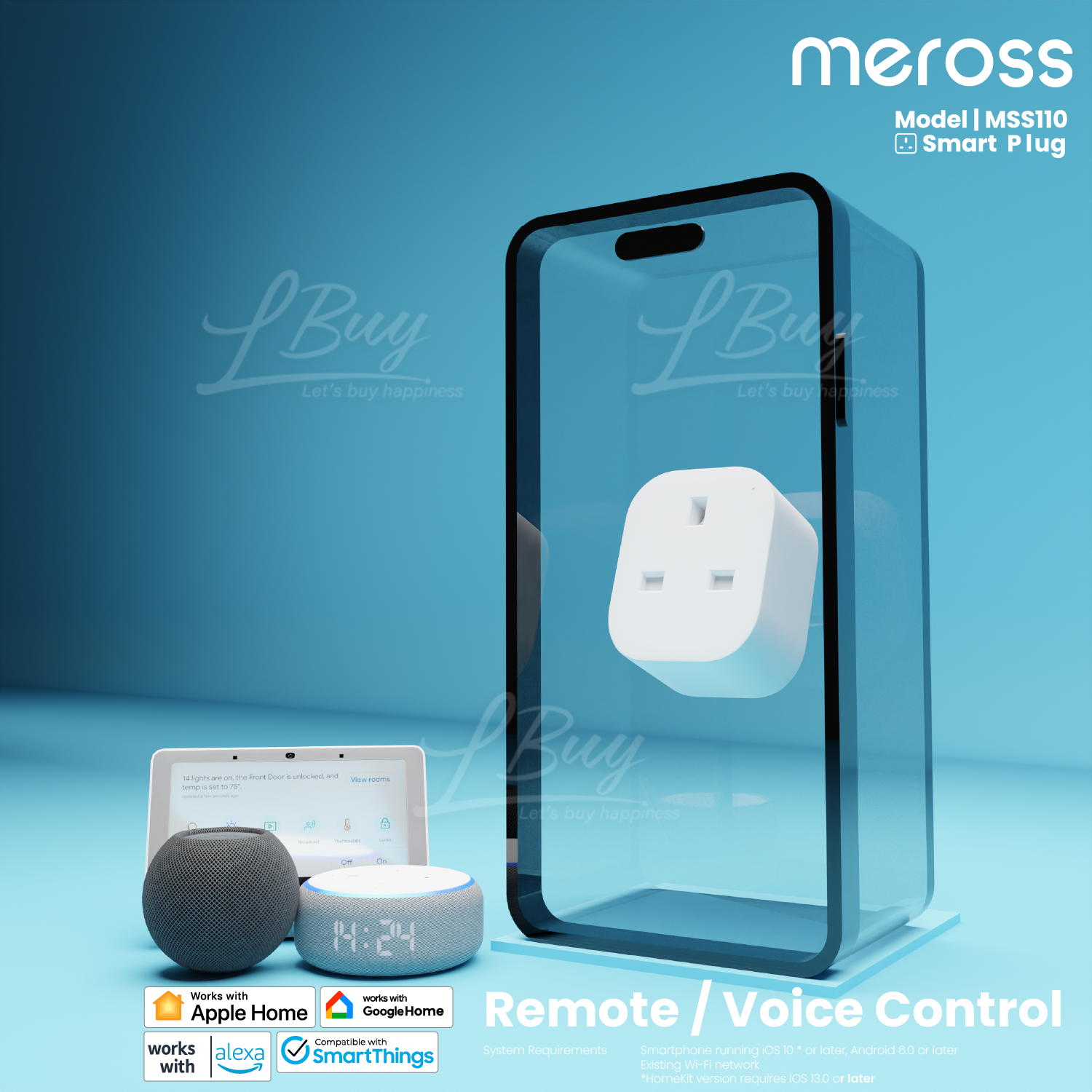 Meross 13A Smart Plug MSS110 support Apple HomeKit