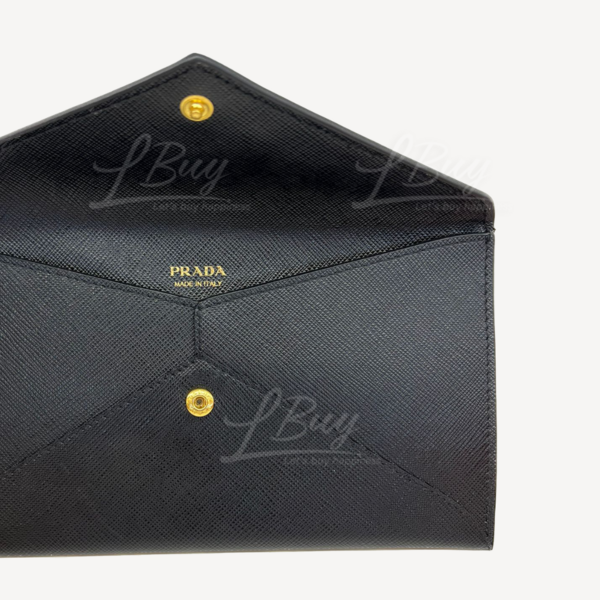 ★PRADA★ Gold l Logo Wallet Black 1MV2042CYSF0002 1MV20 MUSINSA | PRADA Gold Metal Logo Wallet - Black / 1MV2042CYSF0002