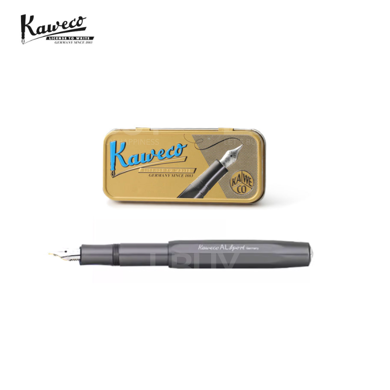Kaweco AL SPORT Fountain Pen  Anthracite F with tin box with 0.7mm nib
