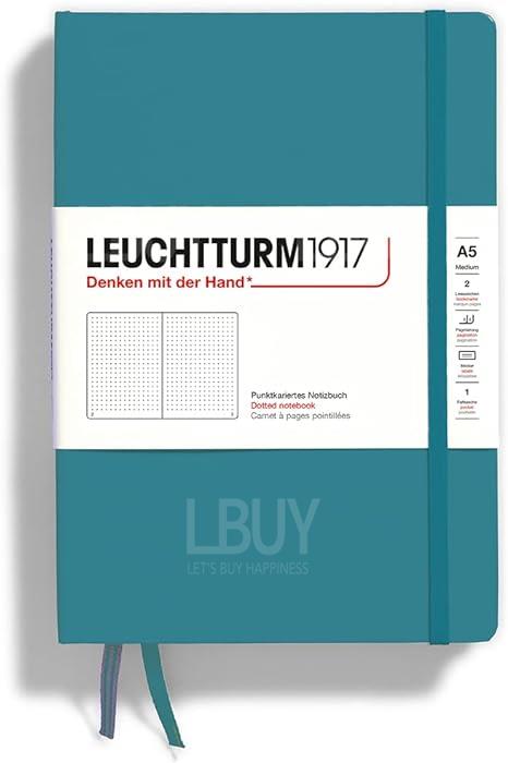 LEUCHTTURM1917  A5 Medium Hardcover Dotted Notebook - Ocean