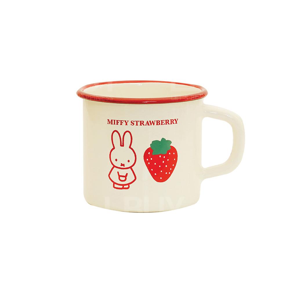 Miffy strawberry 琺瑯杯耳杯