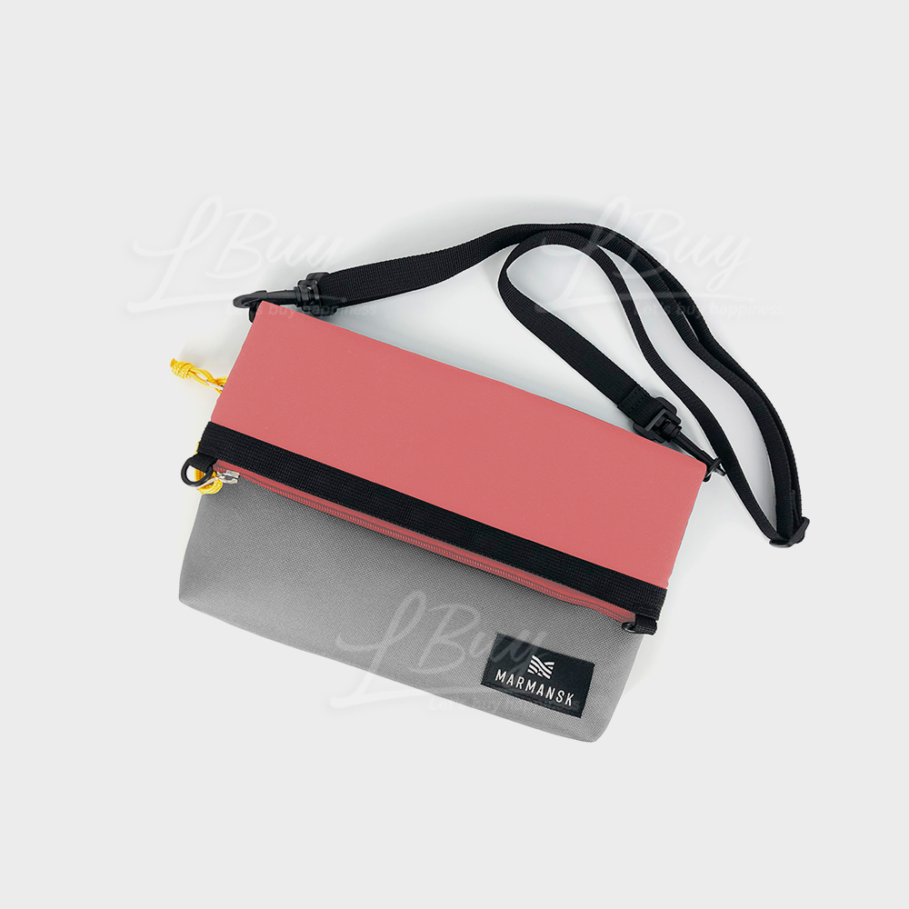 LOVOZERO 超薄轻便折迭随身侧背包 (Pink & Grey)